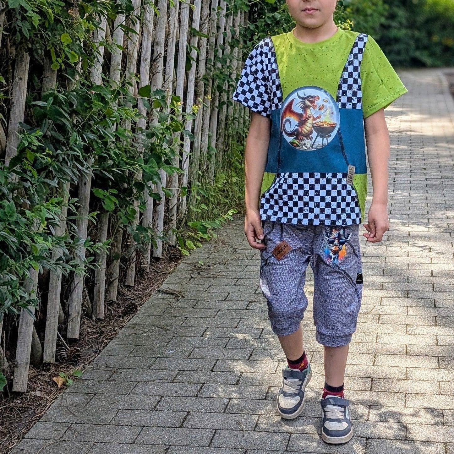 Bügelbild Drache beim Grillen #3 Fylou's Style