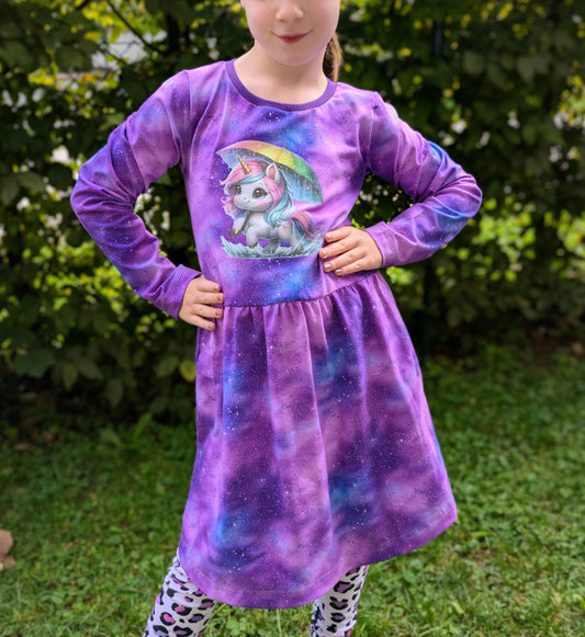 Bügelbild kleines Einhorn mit Regenschirm #4