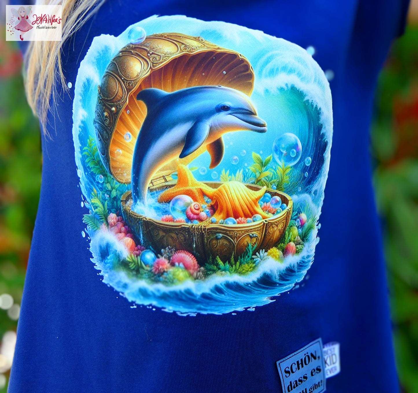 Bügelbild Delfin in Muschel #3 Fylou's Style