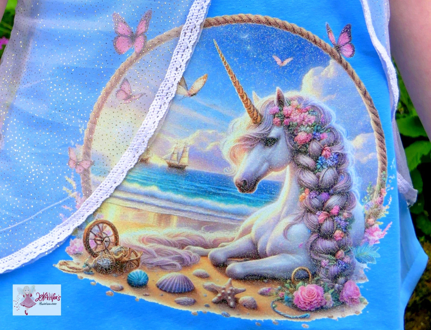 Bügelbild Einhorn am Strand #4 Fylou's Style