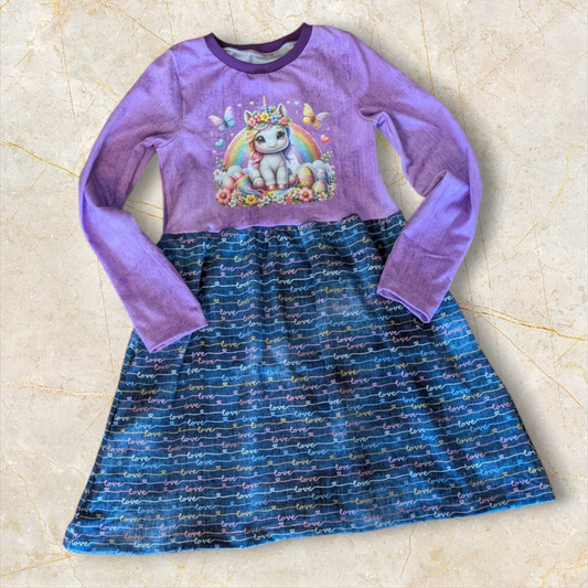 Bügelbild Oster Einhorn mit Regenbogen Fylou's Style