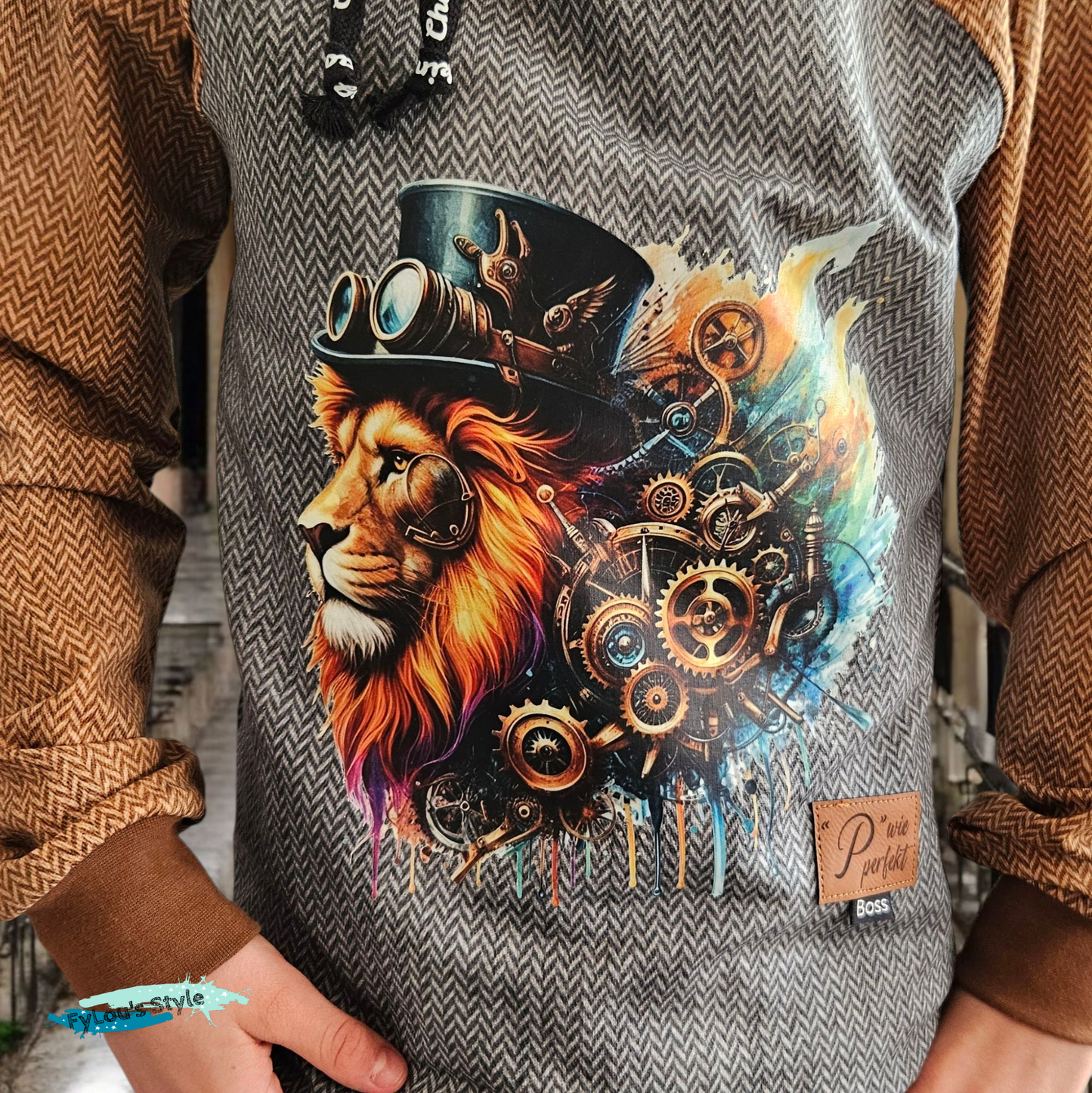 Bügelbild Steampunk Löwe #1 Fylou's Style
