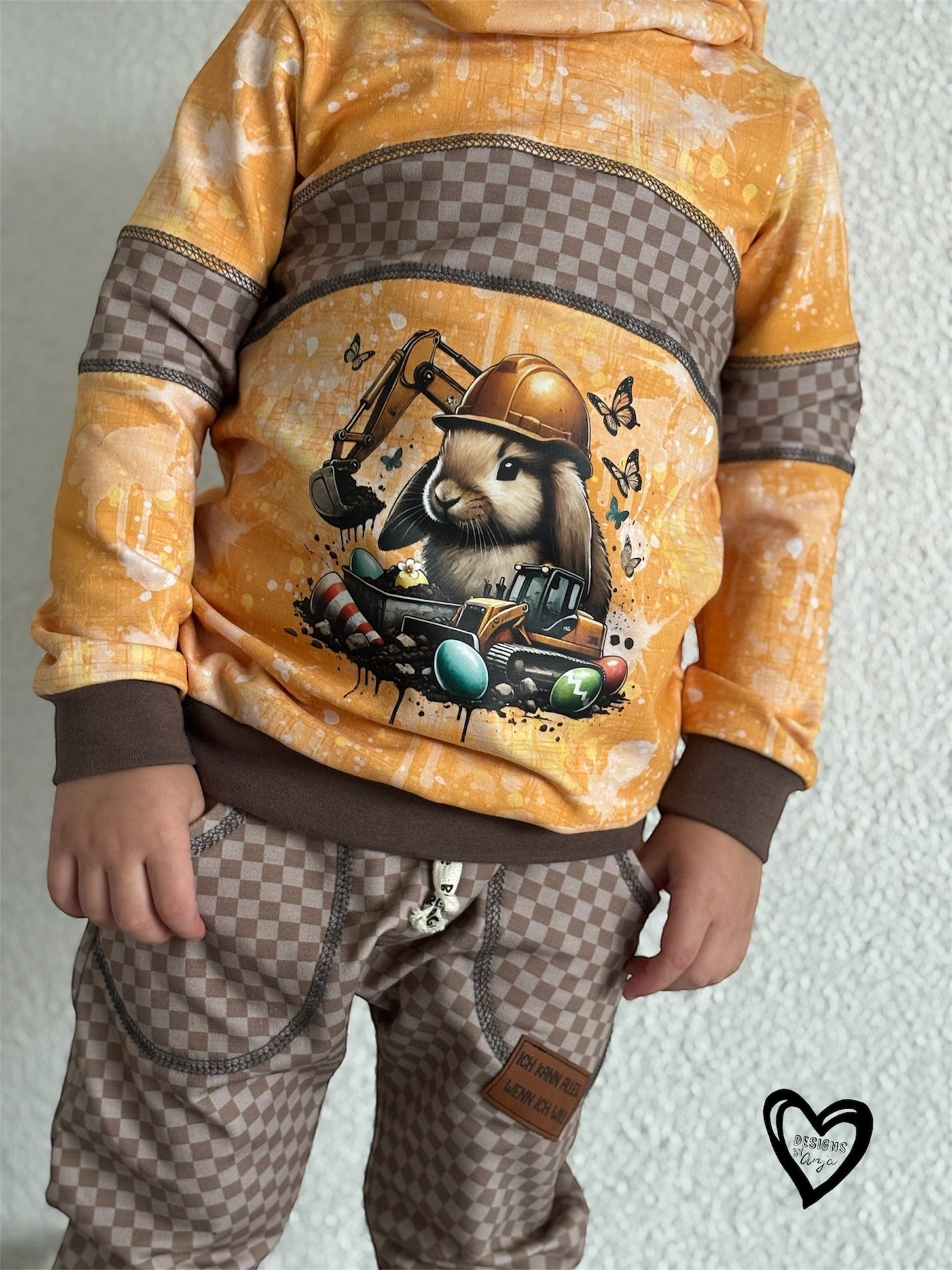 Bügelbild Bagger Hase #1 Fylou's Style