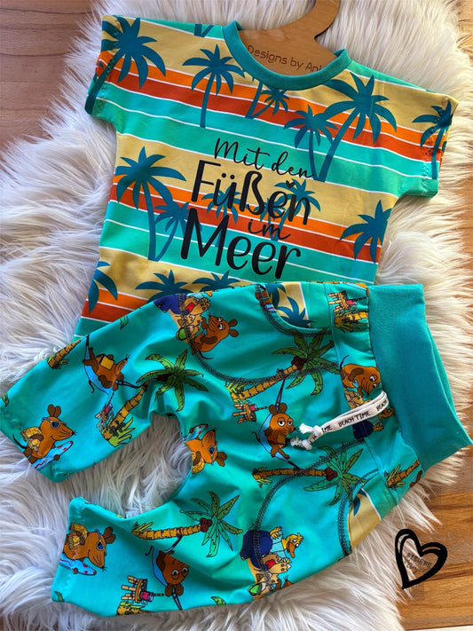 Bügelbild mit den Füßen im Meer Fylou's Style