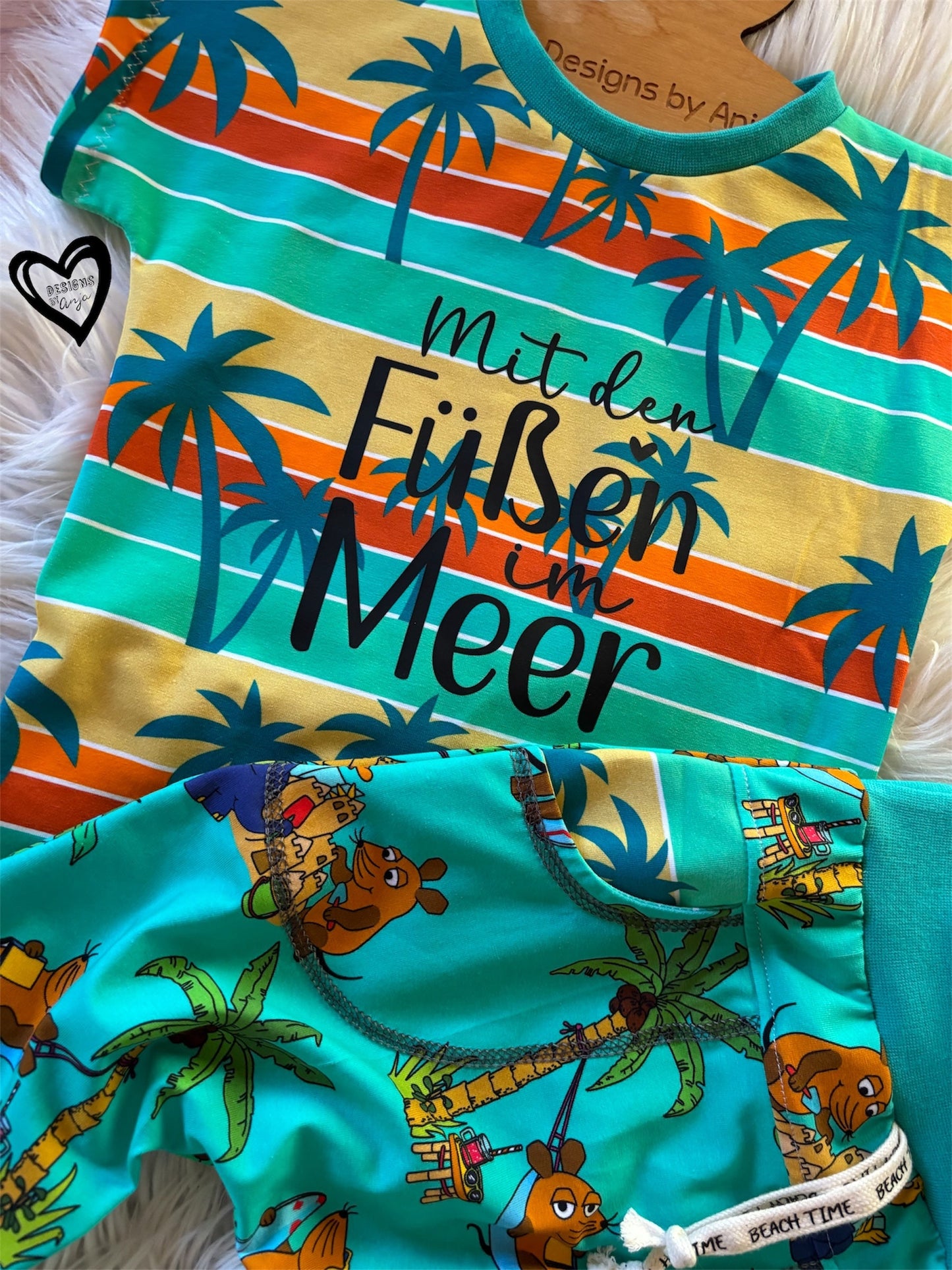 Bügelbild mit den Füßen im Meer Fylou's Style