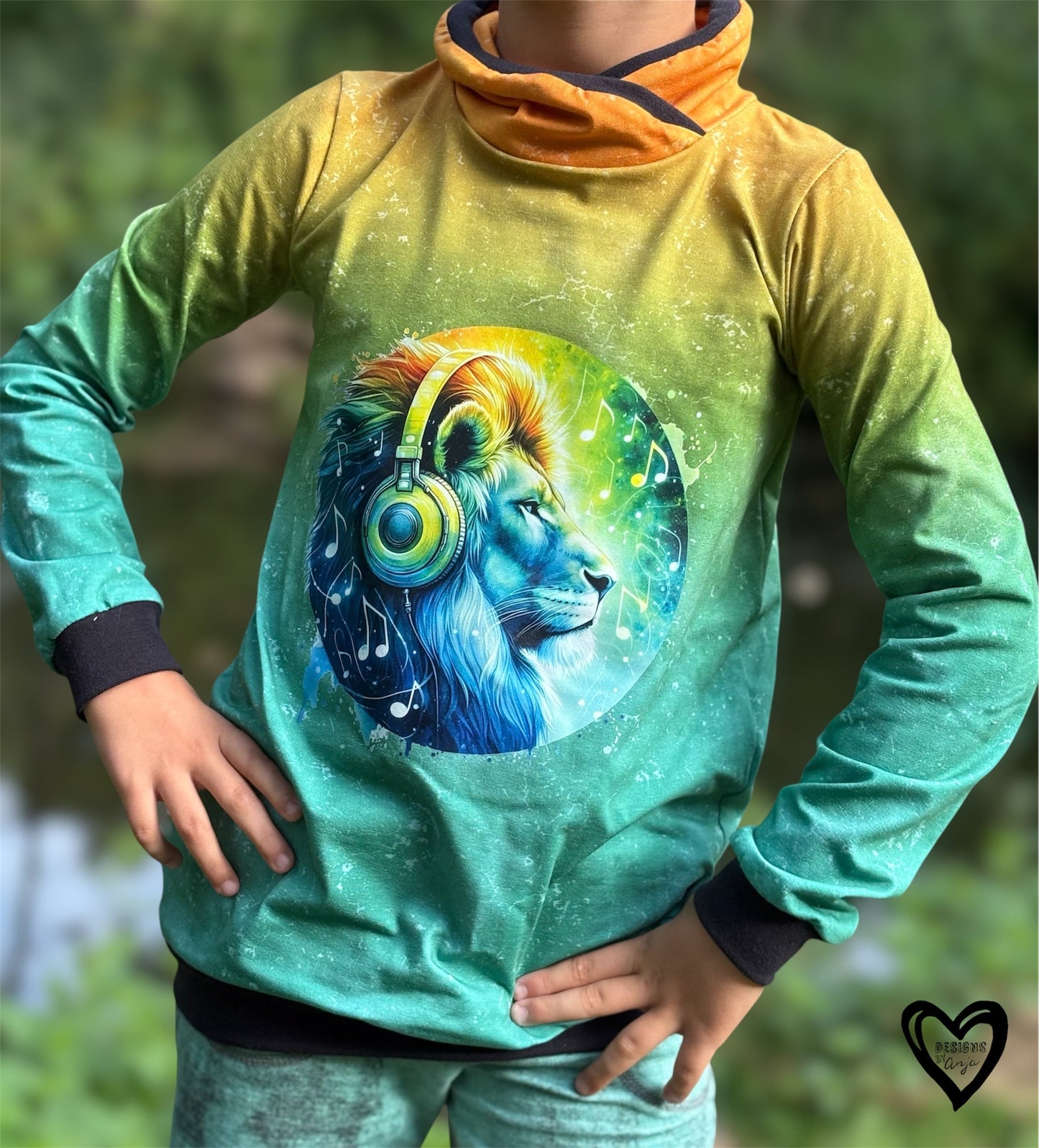 Bügelbild Colorful Musik Löwe #3 Fylou's Style