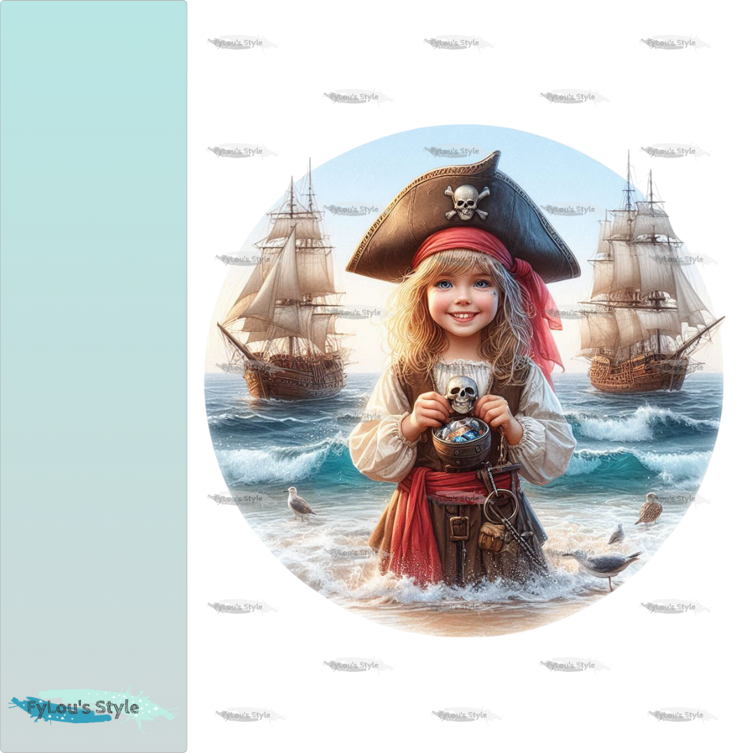 Bügelbild Piratenmädchen #1 Fylou's Style