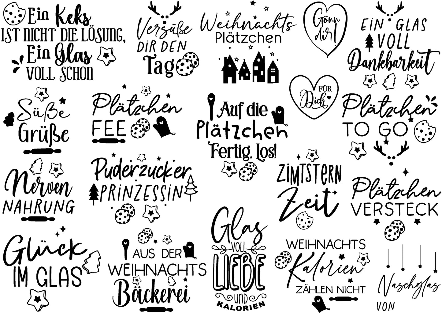 A4 Bogen Rub ON Sticker Plätzchen #4