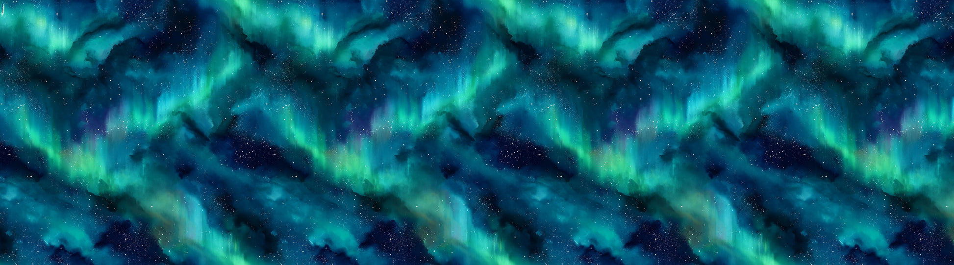 Polarzauber Türkis Blau Wintermuster Detailansicht