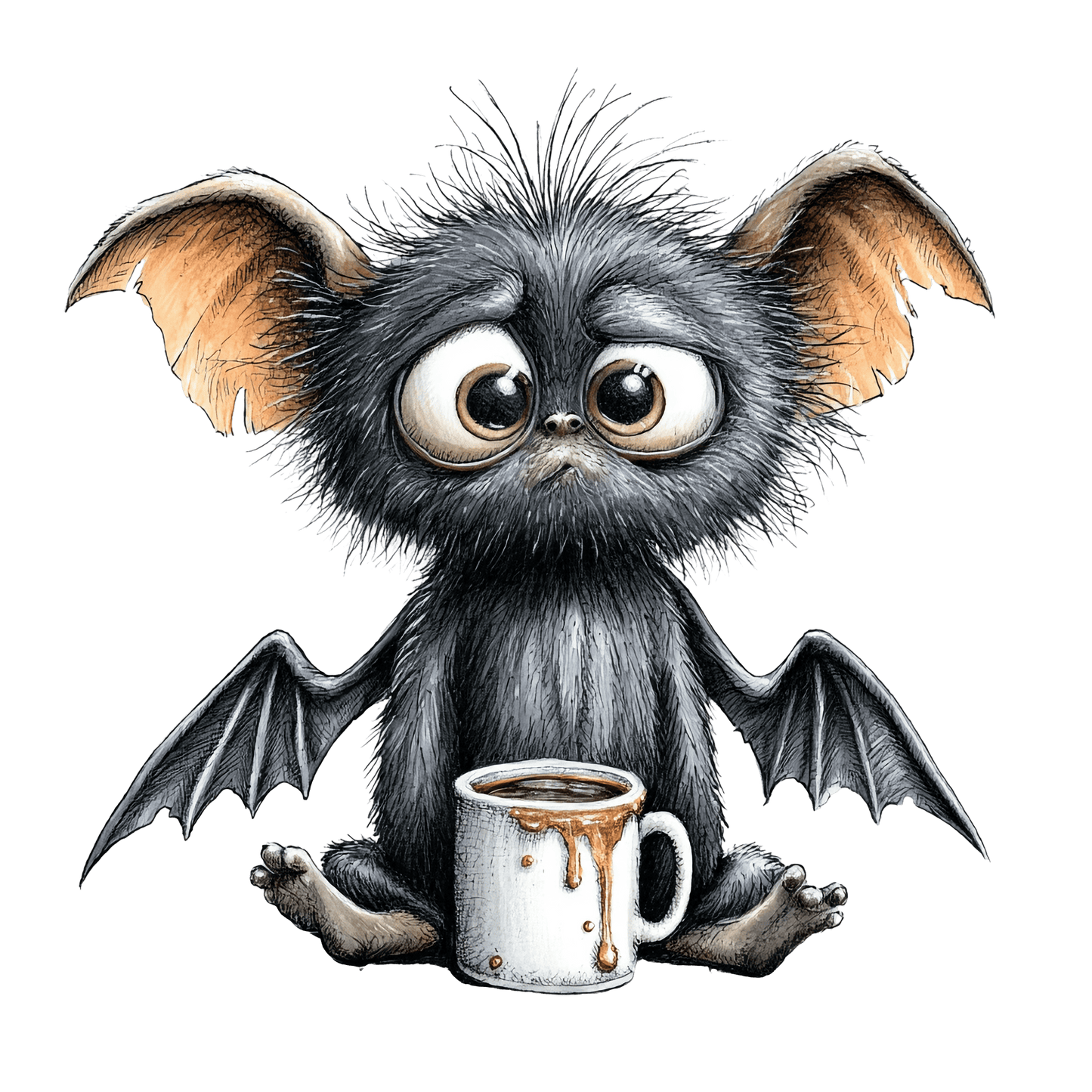 Bügelbild Quirky Fledermaus #3