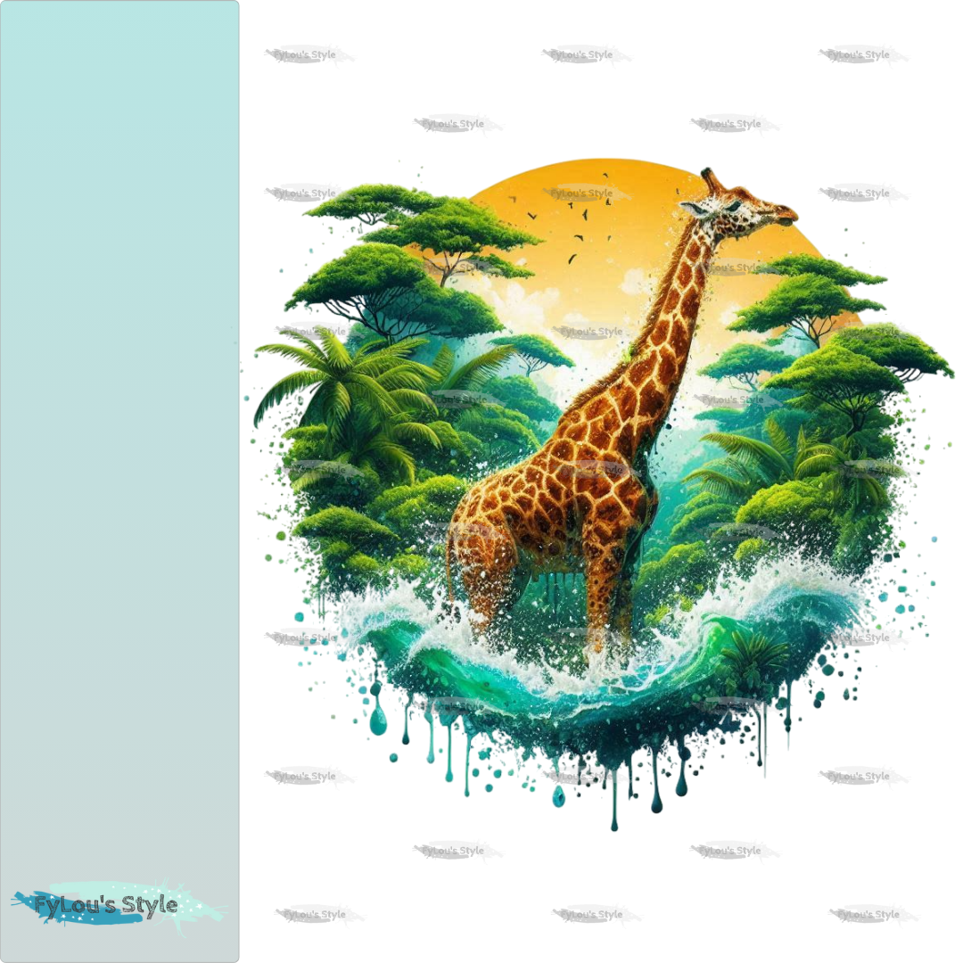 Bügelbild Regenwald Giraffe #2 Fylou's Style