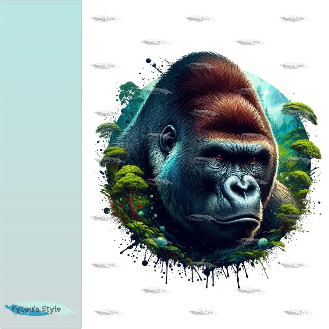 Bügelbild Regenwald Gorilla #2 Fylou's Style