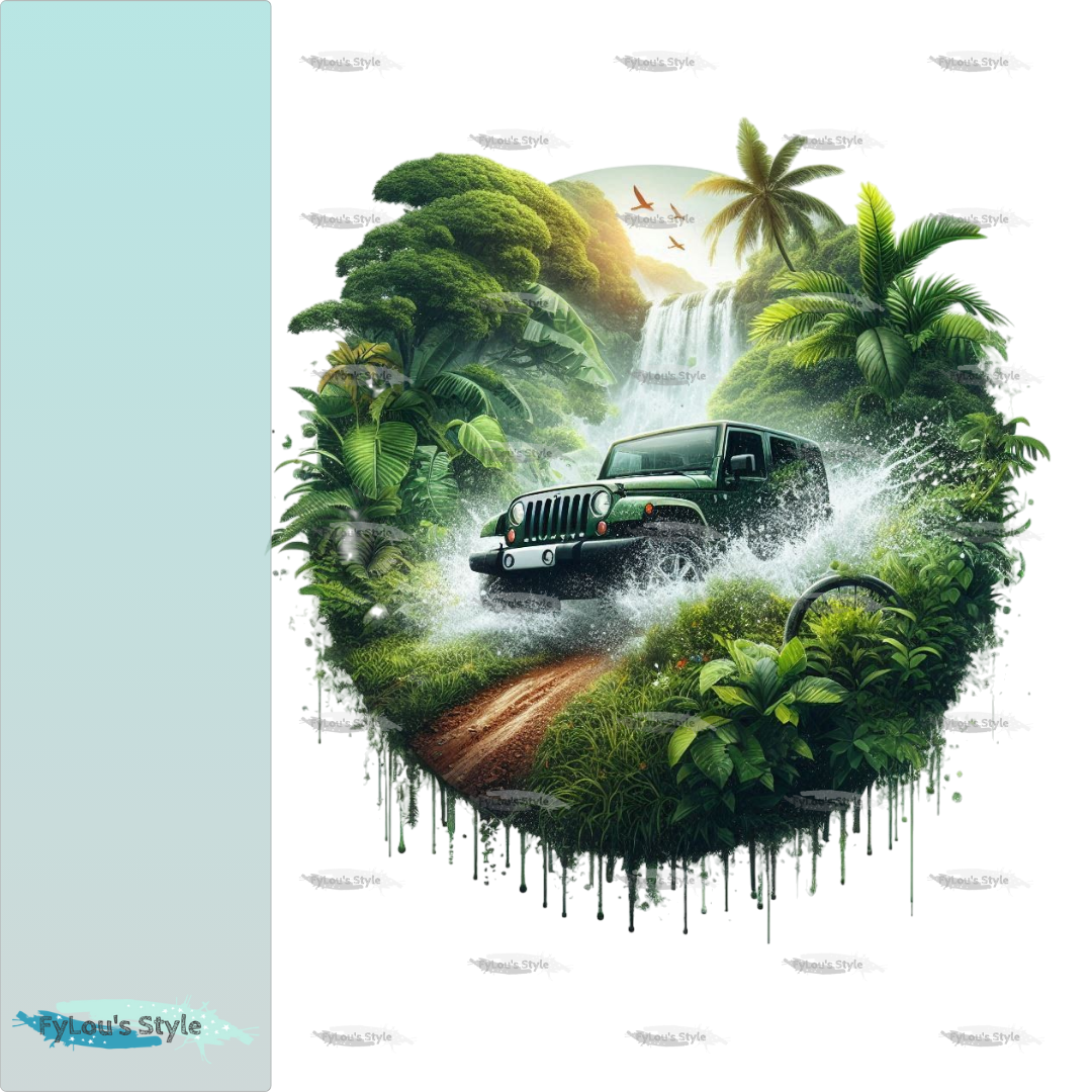 Bügelbild Regenwald Jeep #1 Fylou's Style