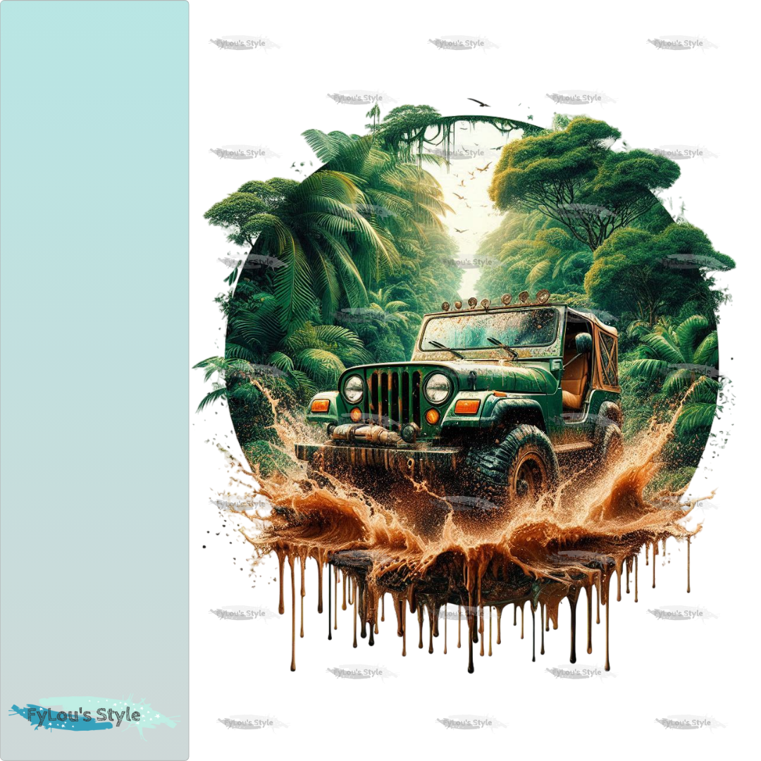Bügelbild Regenwald Jeep #2 Fylou's Style