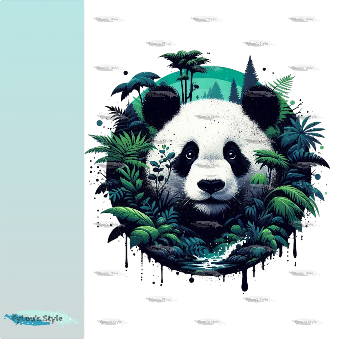 Bügelbild Regenwald Panda #2 Fylou's Style