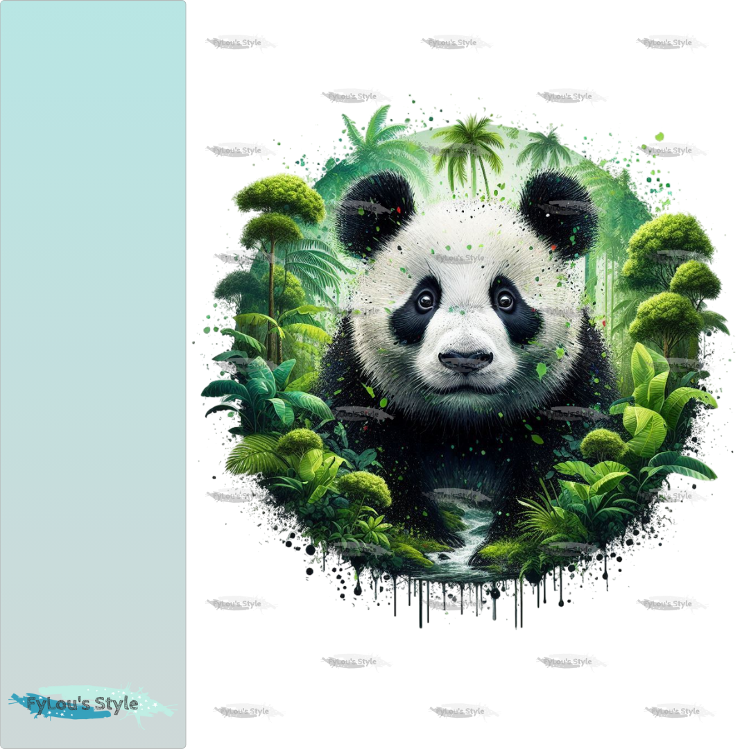 Bügelbild Regenwald Panda #3 Fylou's Style