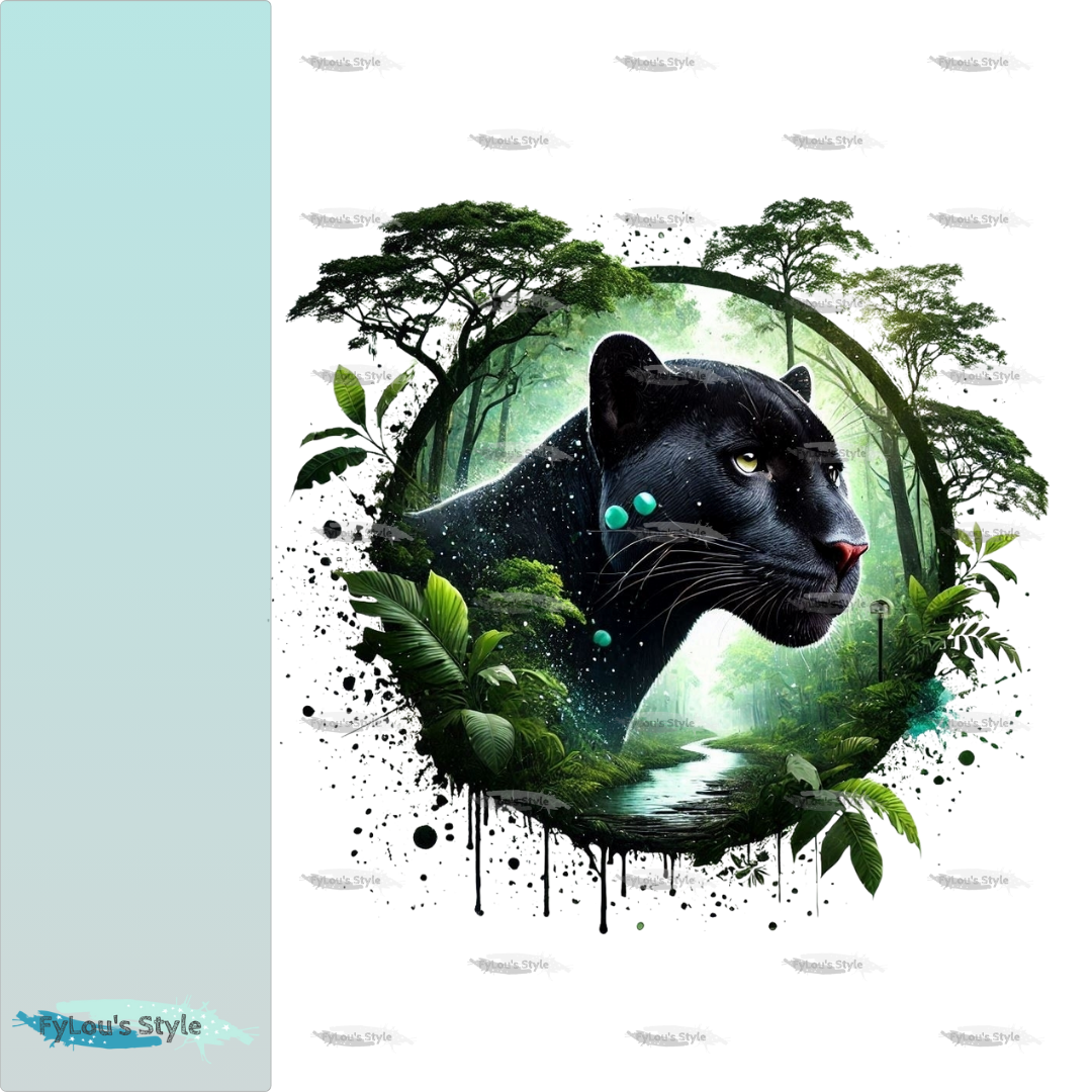 Bügelbild Regenwald Panther #4 Fylou's Style