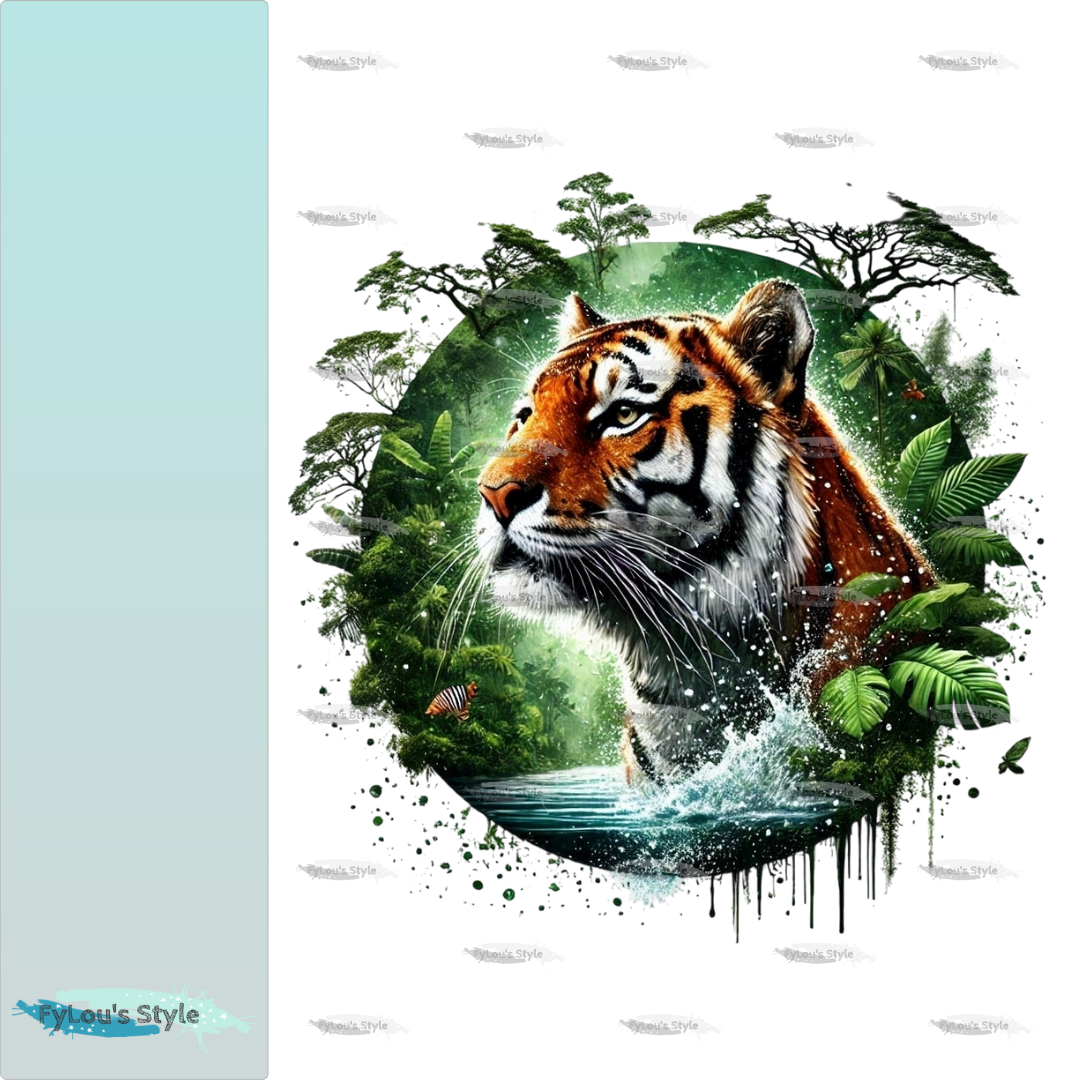 Bügelbild Regenwald Tiger #1 Fylou's Style