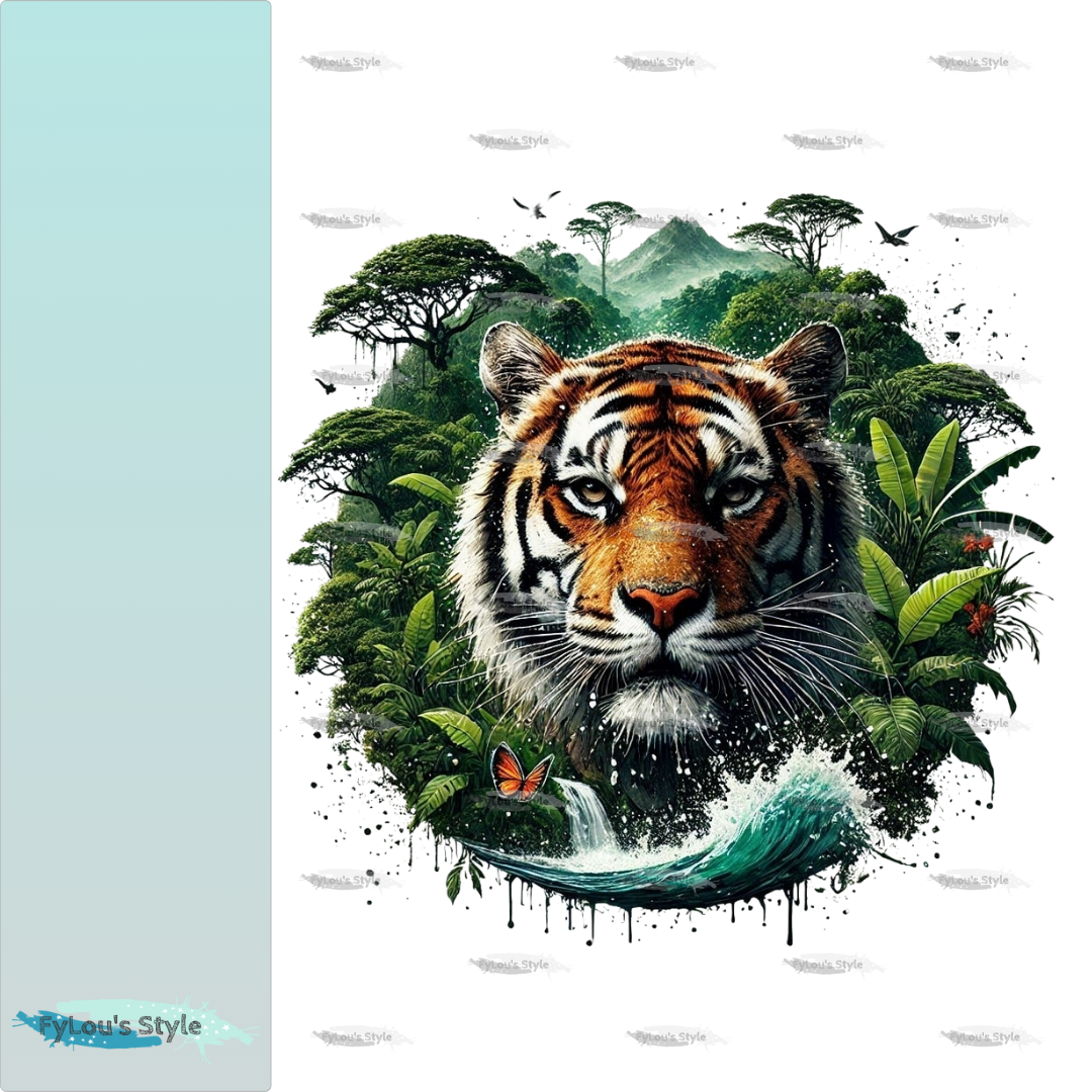 Bügelbild Regenwald Tiger #2 Fylou's Style