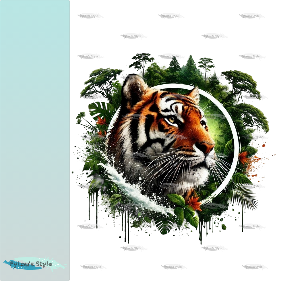 Bügelbild Regenwald Tiger #4 Fylou's Style