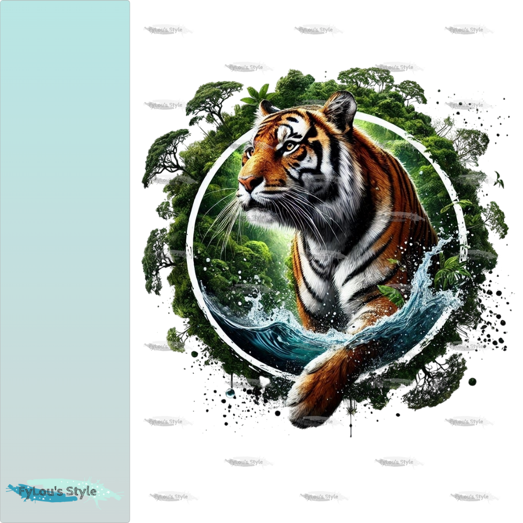 Bügelbild Regenwald Tiger #5 Fylou's Style
