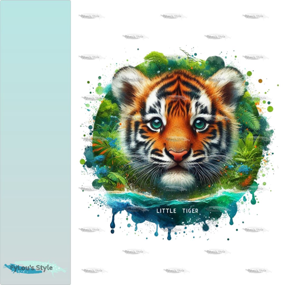 Bügelbild Regenwald kleiner Tiger #2 Fylou's Style