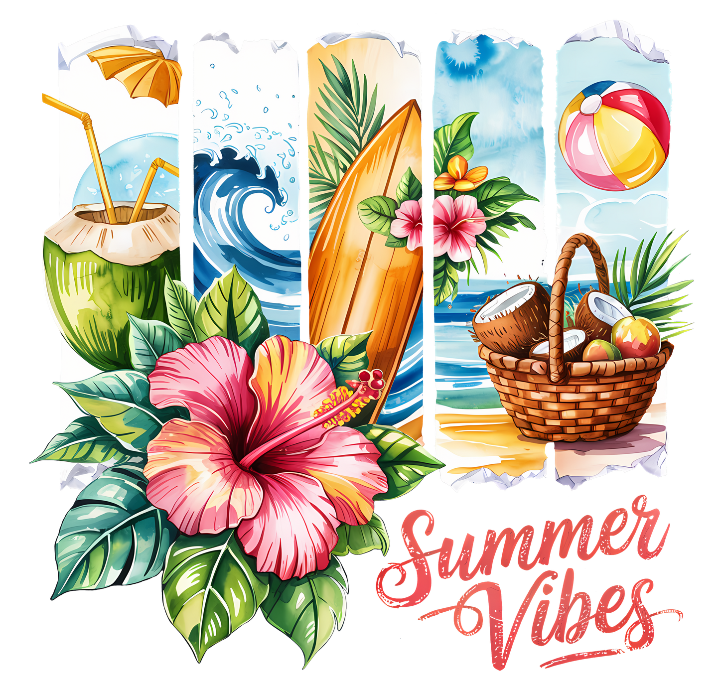 Bügelbild Retro Beach Summer Vibes Fylou's Style