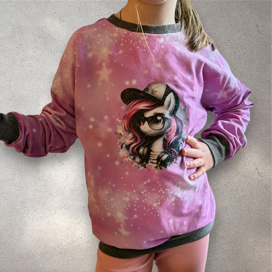 Bügelbild Musik Pink Einhorn Fylou's Style