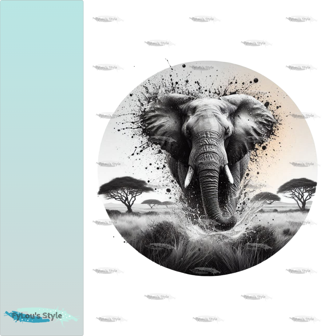 Bügelbild Savanne Elefant #1 Fylou's Style
