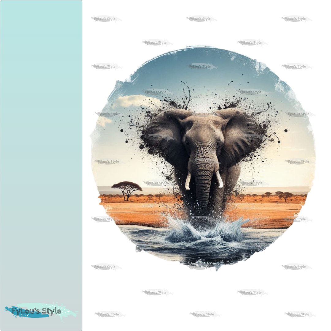 Bügelbild Savanne Elefant #2 Fylou's Style