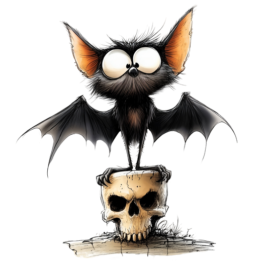 Bügelbild Schrullige  Fledermaus #6