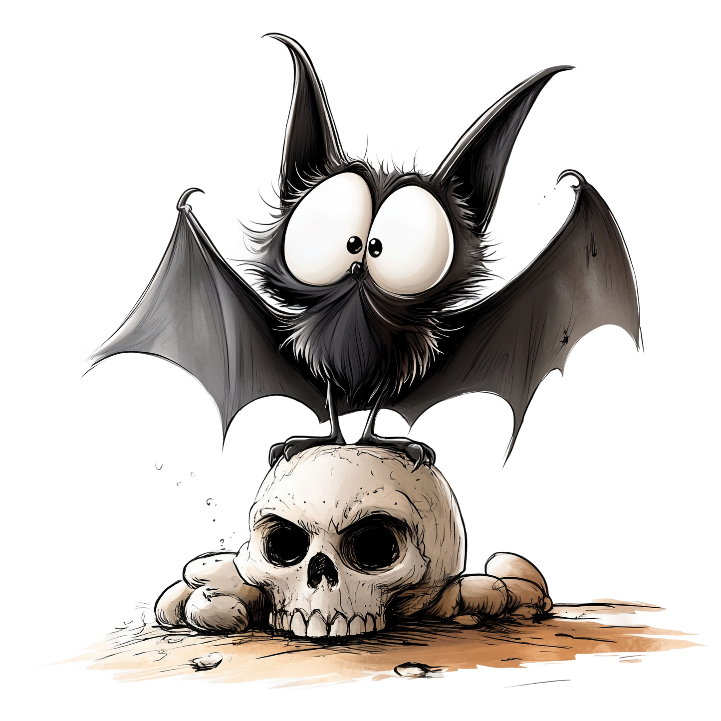 Bügelbild Schrullige Fledermaus #7