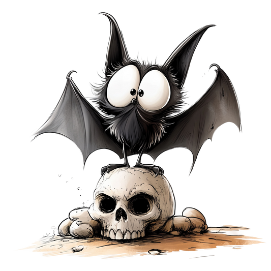 Bügelbild Schrullige  Fledermaus #7