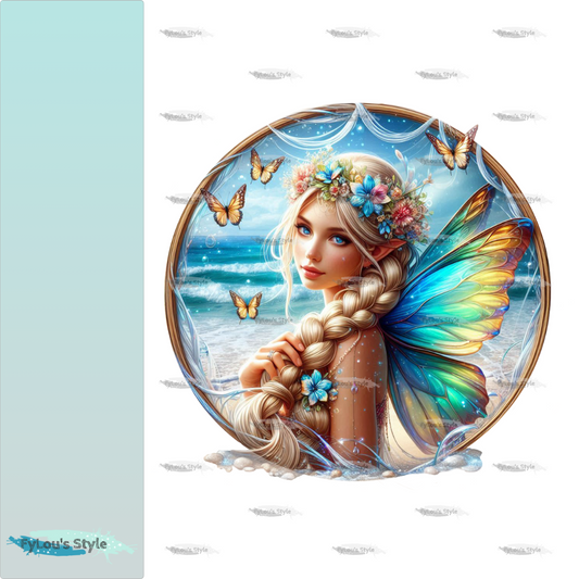 Bügelbild Sommer Fee  am Strand #1 Fylou's Style