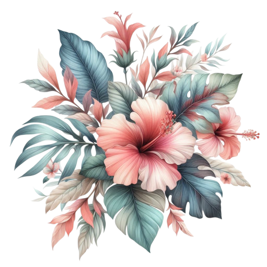 Bügelbild Sommer Hibiskus #14 Fylou's Style