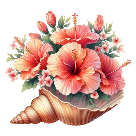 Bügelbild Sommer Hibiskus #17 Fylou's Style