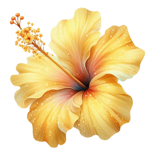 Bügelbild Sommer Hibiskus #4 Fylou's Style