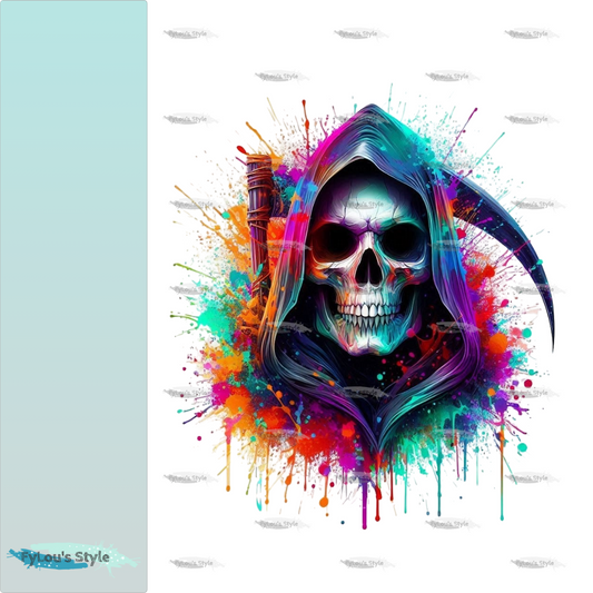 Bügelbild Splash Corlorful Sensenman #1