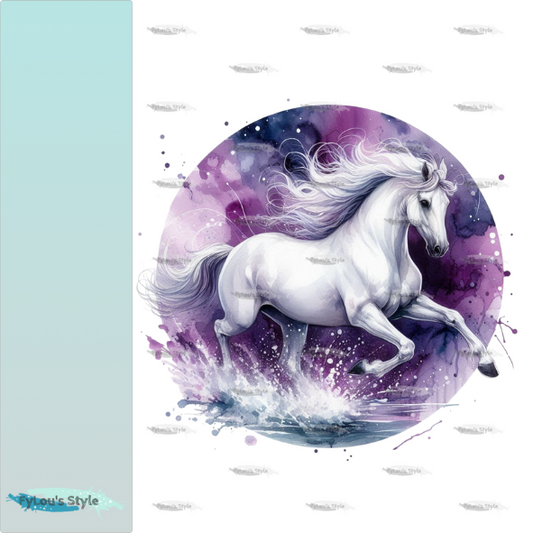 Bügelbild Splash Pferd Lila Fylou's Style
