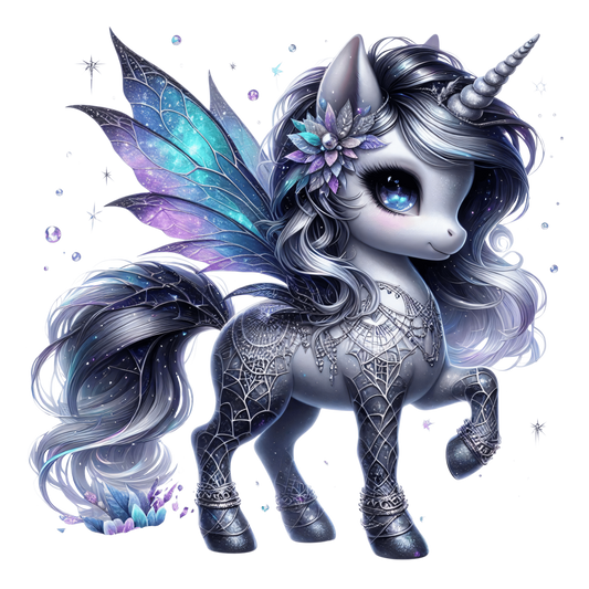 Bügelbild Spooky Einhorn #1