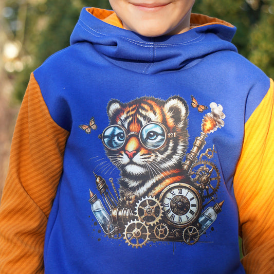 Bügelbild kleiner Steampunk Tiger #2 Fylou's Style