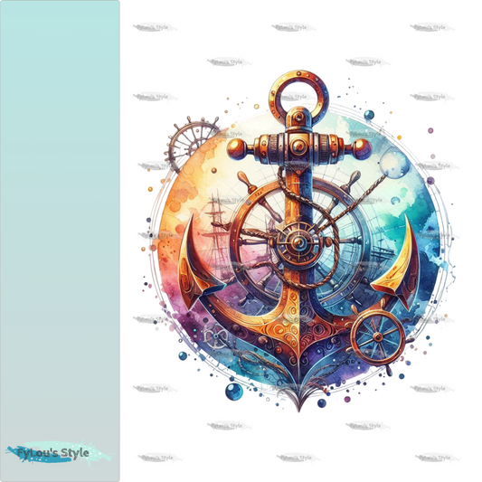 Bügelbild Steampunk Anker #1 Fylou's Style
