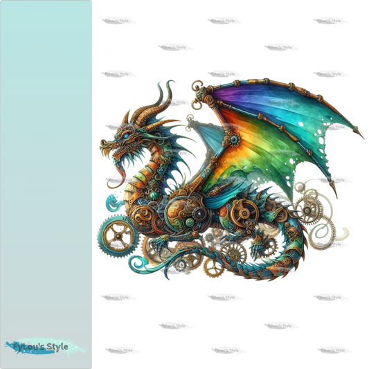 Bügelbild Steampunk Drache #16 Fylou's Style