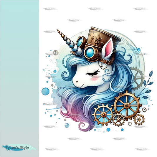Bügelbild Steampunk Einhorn #17 Fylou's Style