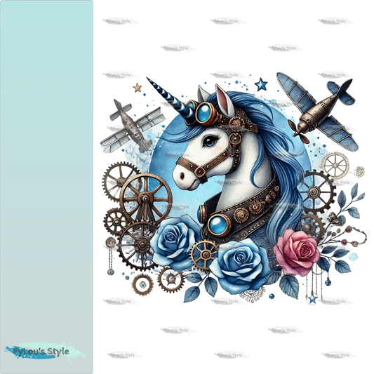 Bügelbild Steampunk Einhorn #18 Fylou's Style