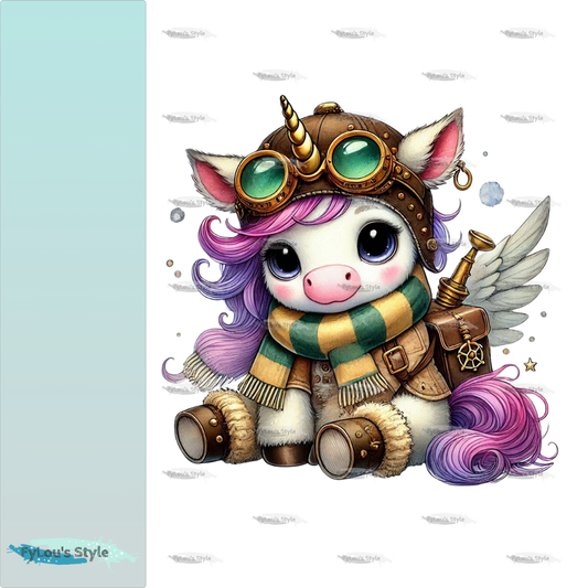 Bügelbild Steampunk Einhorn #9 Fylou's Style