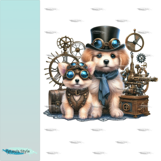Bügelbild Steampunk Hund #1 Fylou's Style