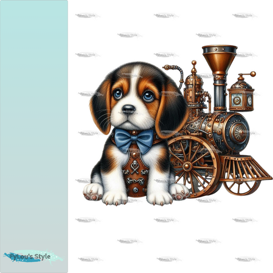 Bügelbild Steampunk Hund #10 Fylou's Style