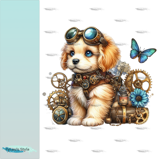Bügelbild Steampunk Hund #11 Fylou's Style