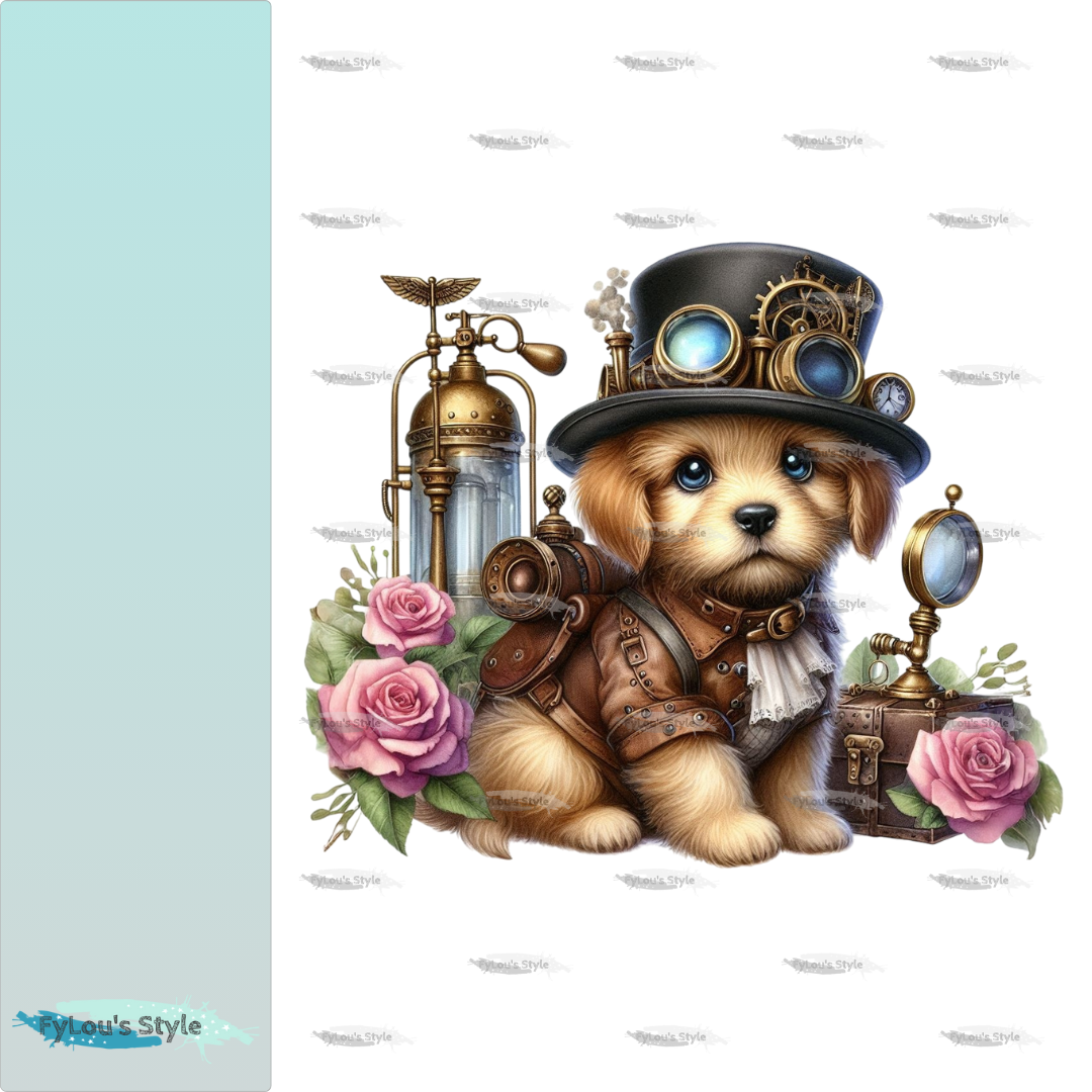 Bügelbild Steampunk Hund #3 Fylou's Style